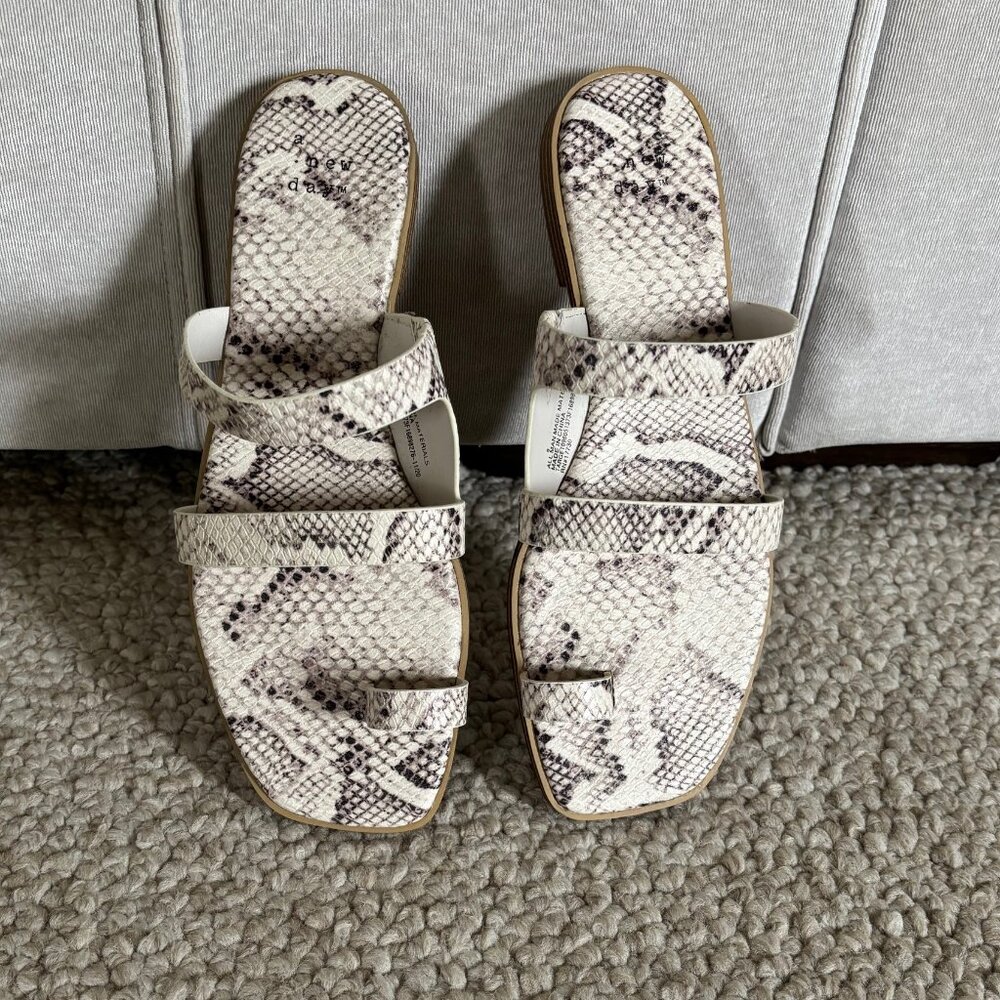 NWOT A New Day Sandals Size: 8 Color: Snake print